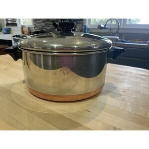 REVERE WARE Vintage Copper Bottom 4.5 Quart w/ Lid (circa 1946-68) Clinton, IL